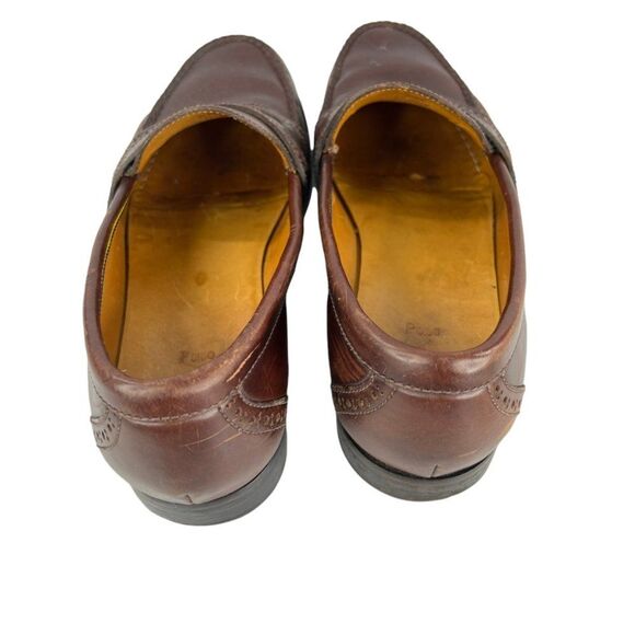Polo Ralph Lauren  Brown/Red Leather Classic Men’s Penny Loafers Size 9.5 EE main image 9